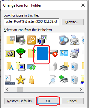 Choose invisible folder